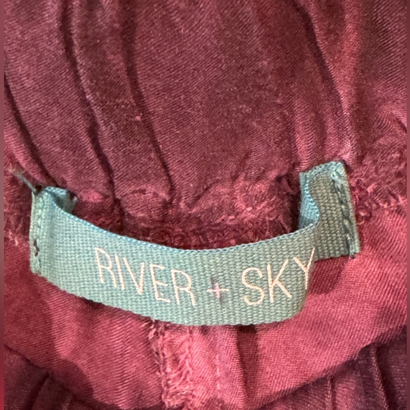 River + Sky Purple silky Pull On Wide Leg Pants - Picture 4 of 8